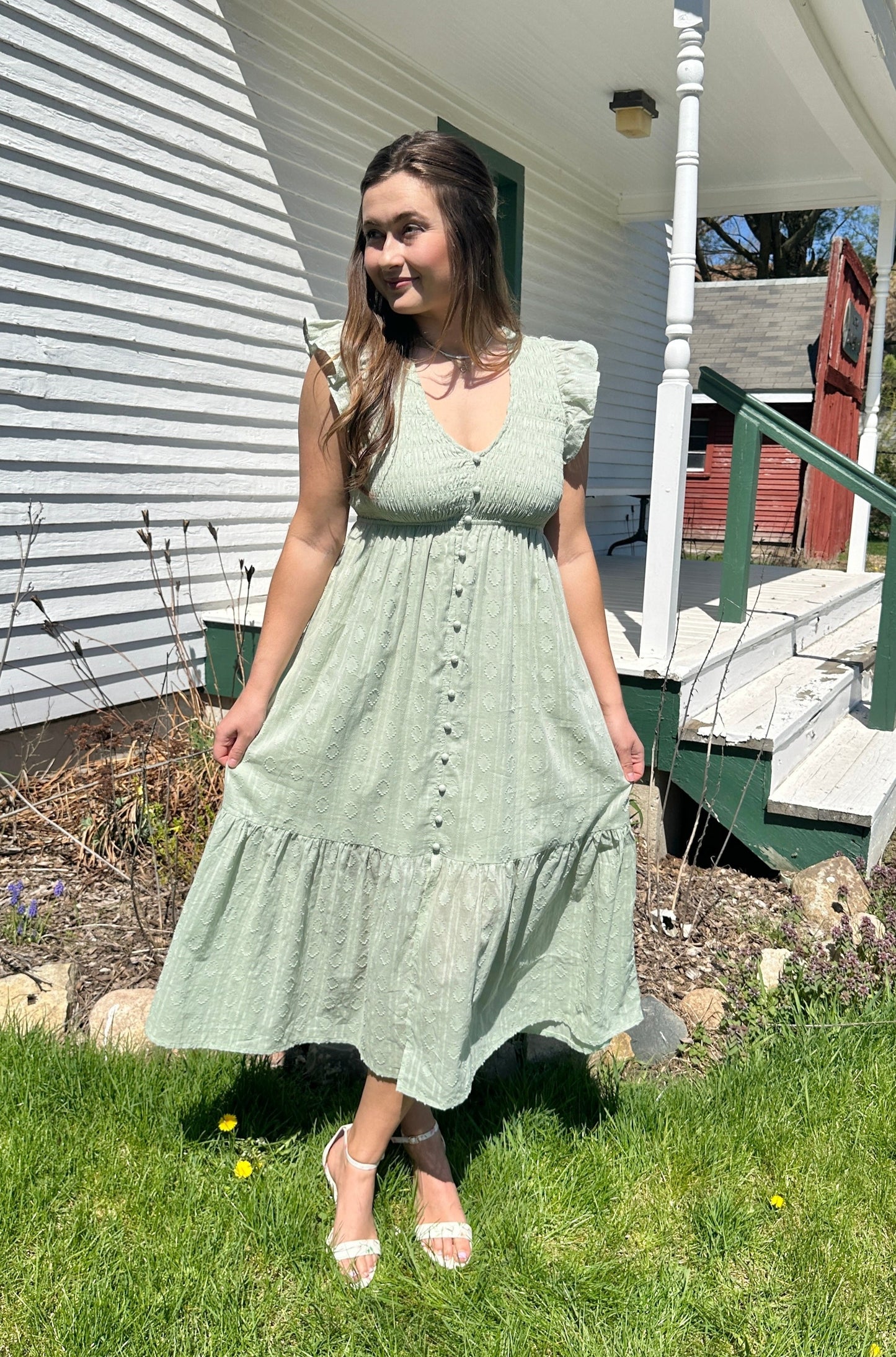 Summer Sage Midi Dress