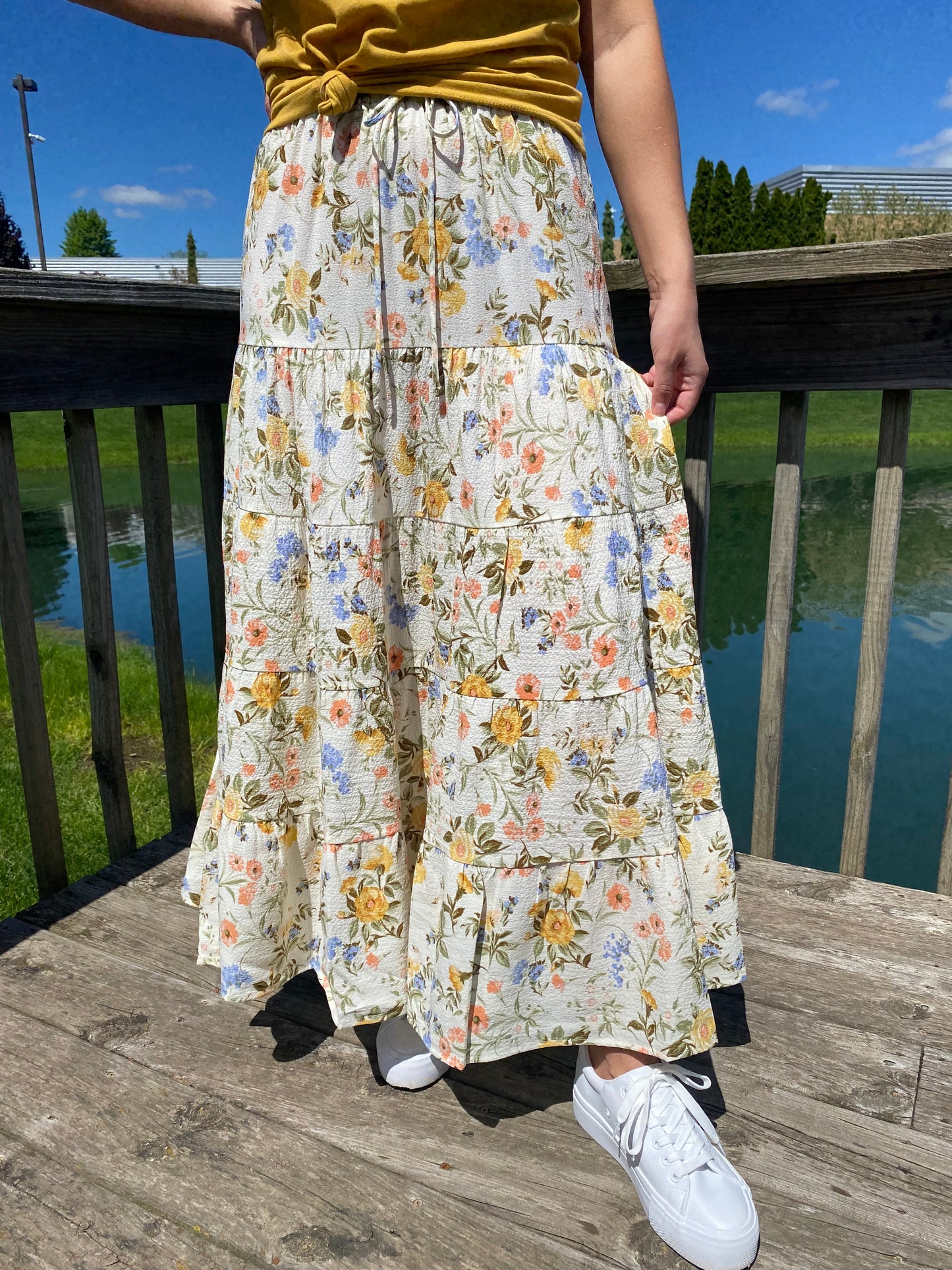 Garden Floral Maxi Skirt