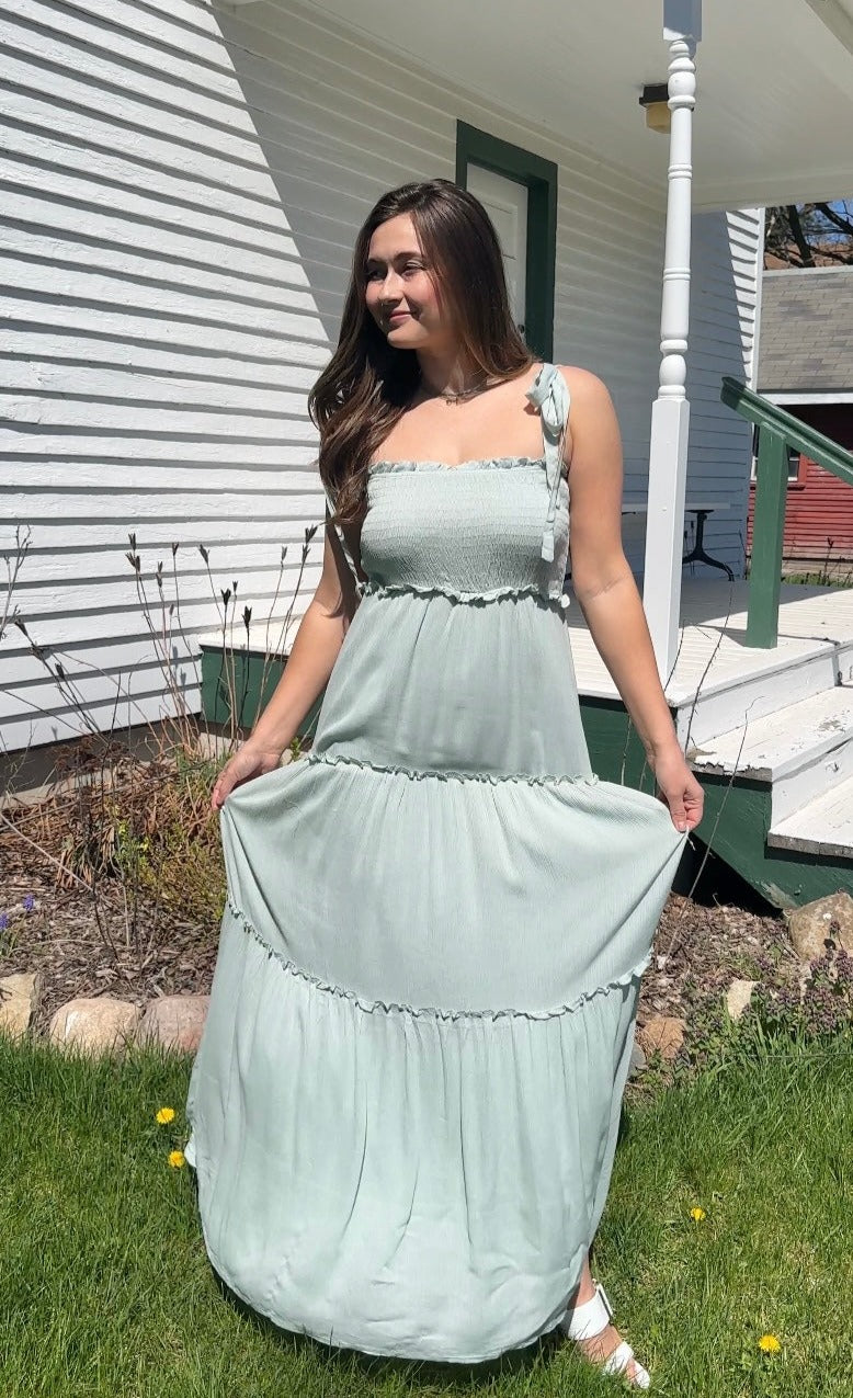 Kira Mint Maxi Dress