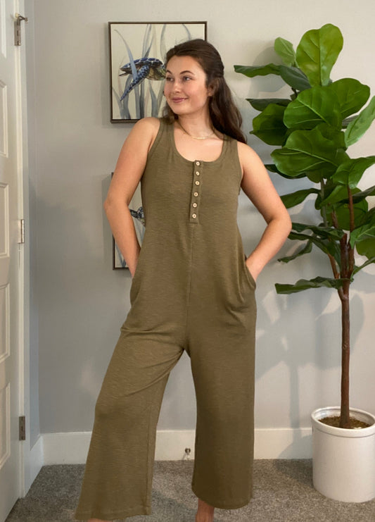 Faith Jumpsuit in Olive